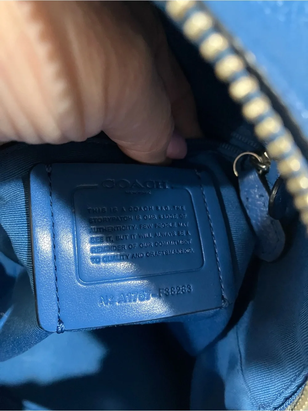 Coach Pebbled Leather Mini Backpack in Cobalt Blue
